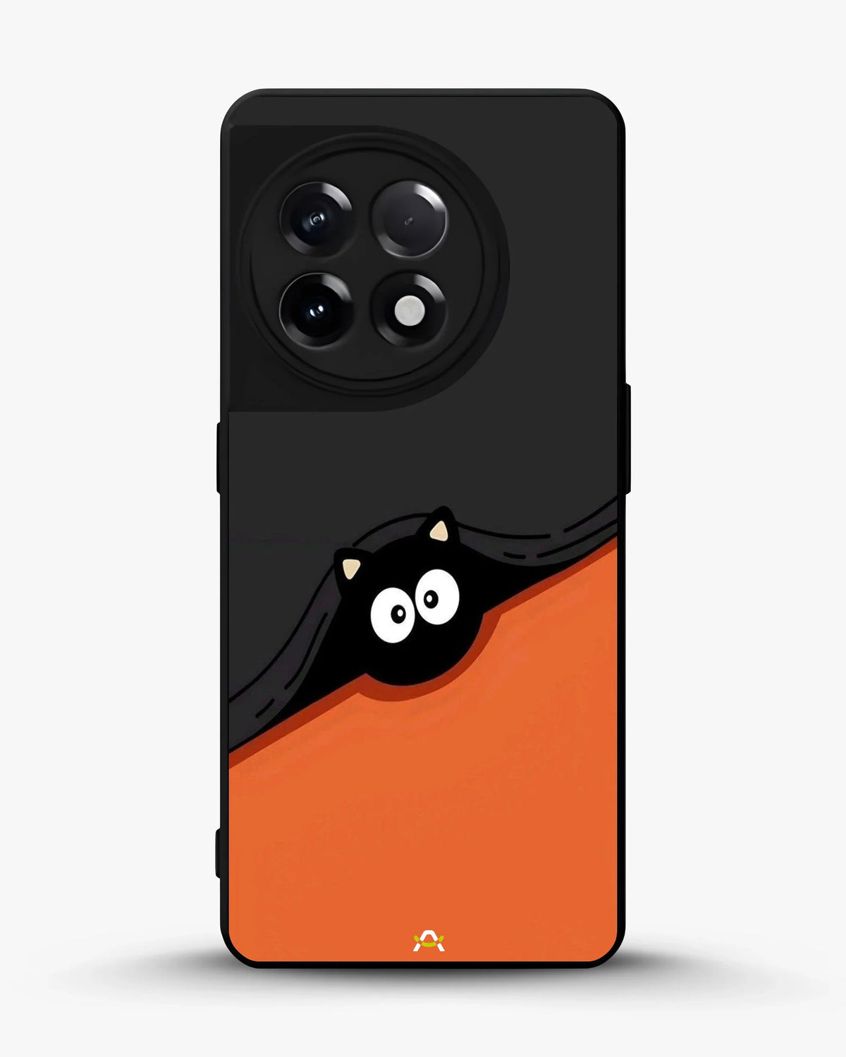 Peeking Cat Phone Case - Cute Black & Orange Print for iPhone, Samsung, Pixel, OnePlus & Vivo