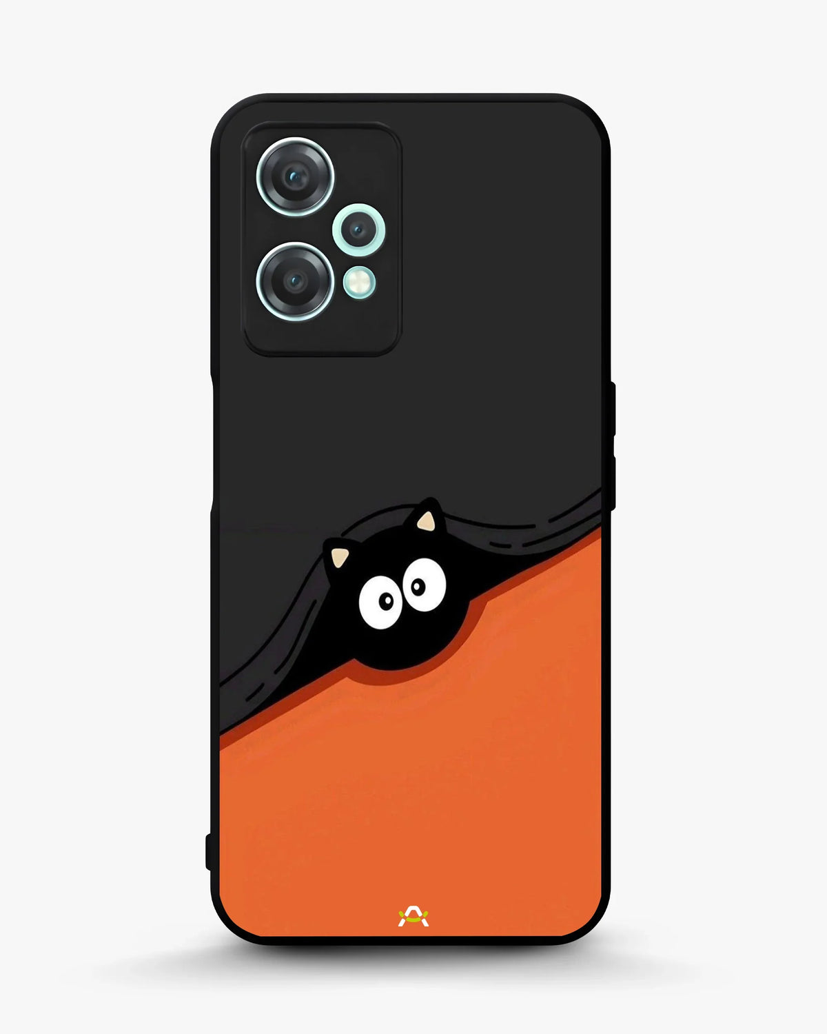 Peeking Cat Phone Case - Cute Black & Orange Print for iPhone, Samsung, Pixel, OnePlus & Vivo