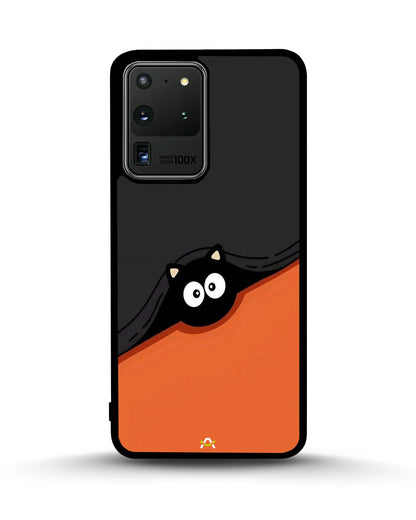 Peeking Cat Phone Case - Cute Black & Orange Print for iPhone, Samsung, Pixel, OnePlus & Vivo