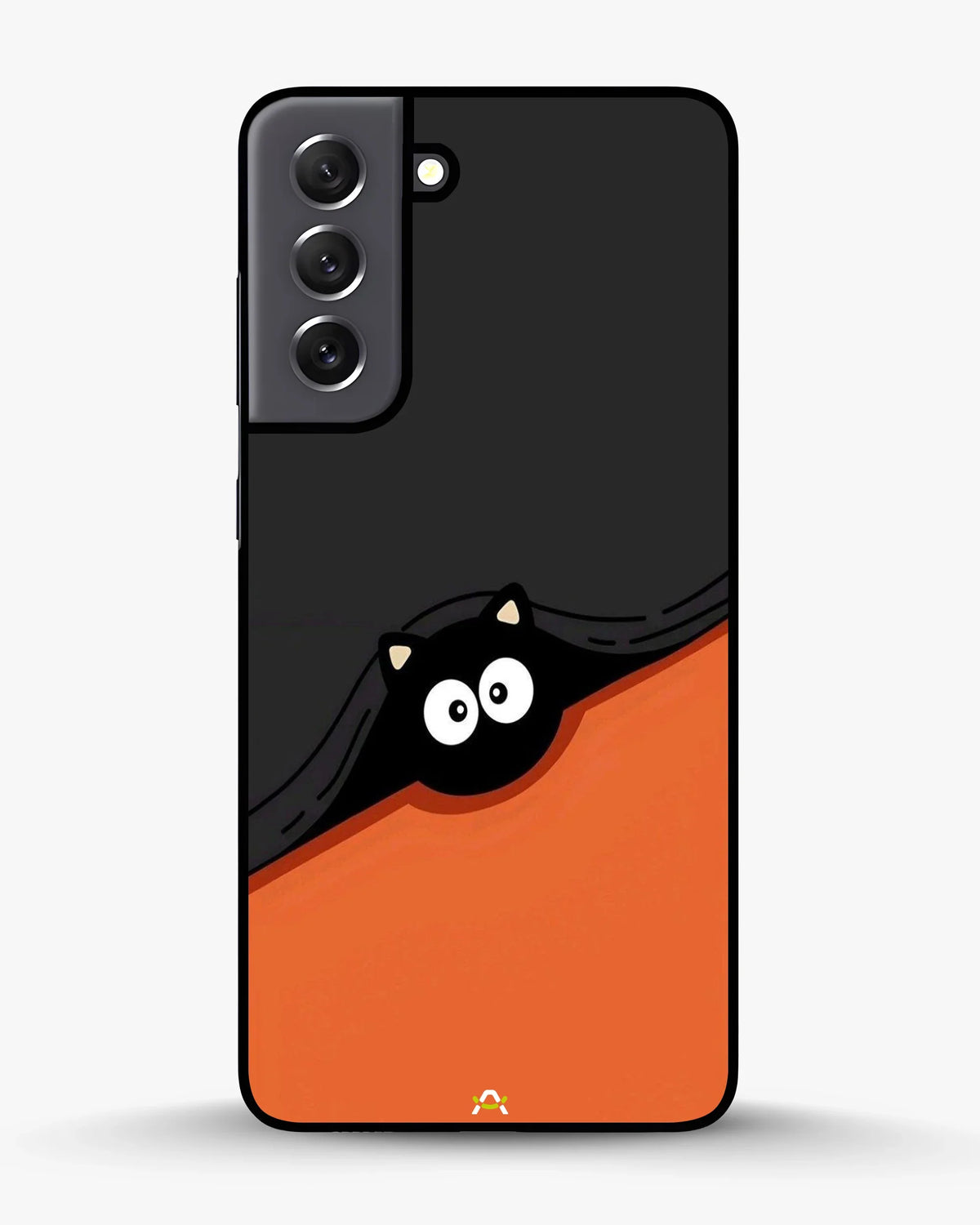 Peeking Cat Phone Case - Cute Black & Orange Print for iPhone, Samsung, Pixel, OnePlus & Vivo