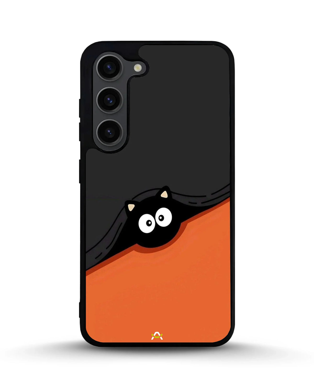 Peeking Cat Phone Case - Cute Black & Orange Print for iPhone, Samsung, Pixel, OnePlus & Vivo