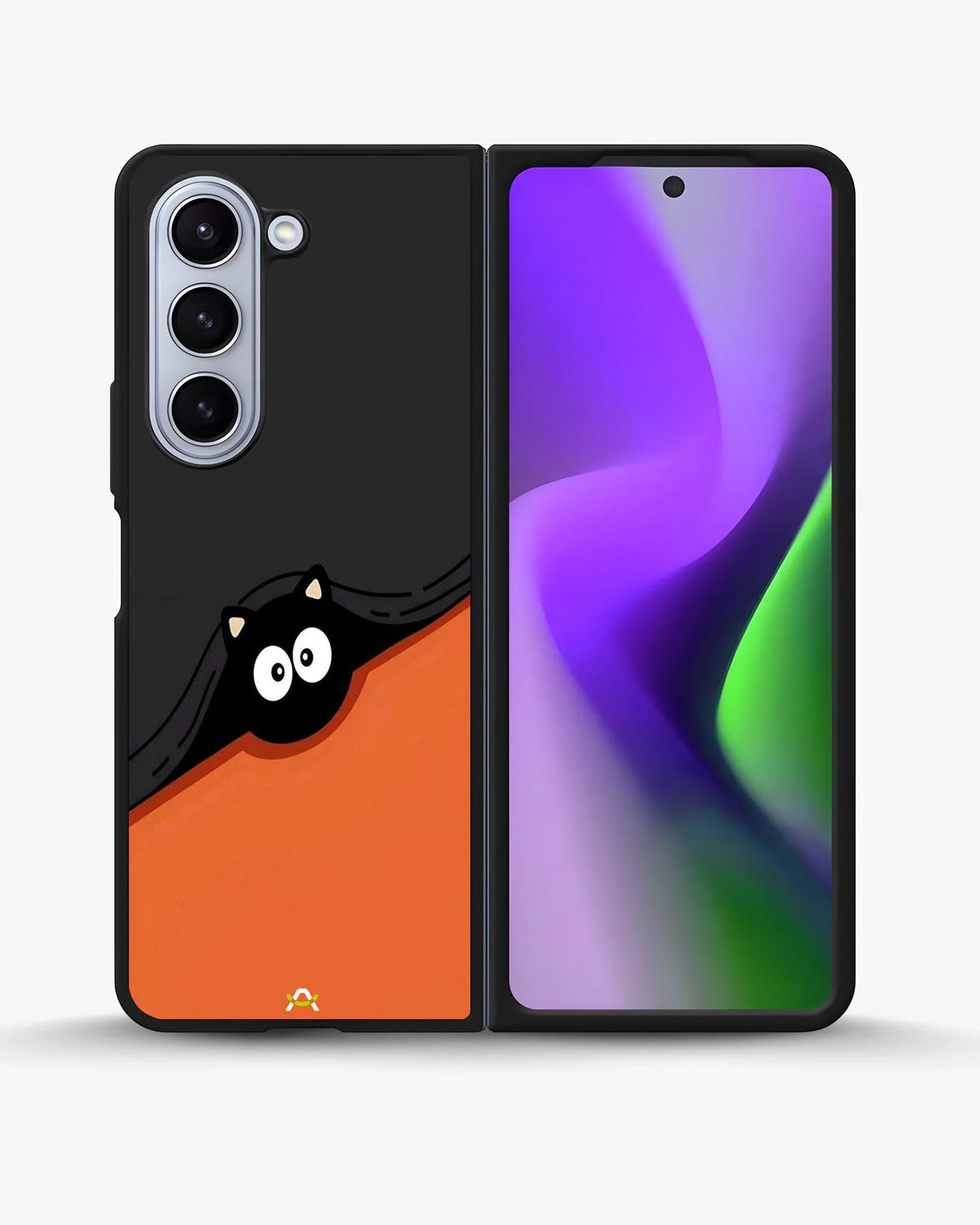Peeking Cat Phone Case - Cute Black & Orange Print for iPhone, Samsung, Pixel, OnePlus & Vivo