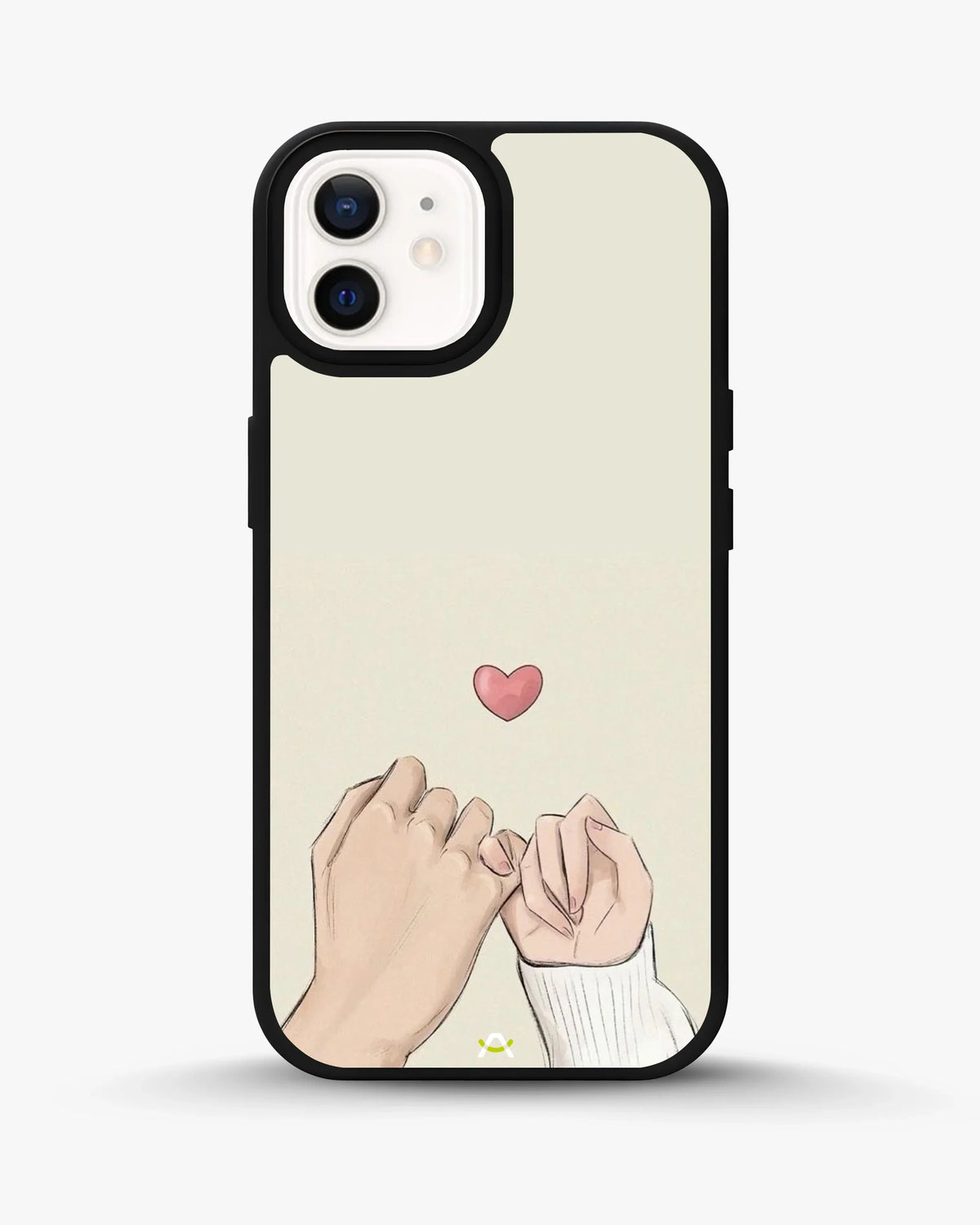 Pinky Promise Heart Phone Case - Warm Beige Art Print for iPhone, Samsung, Pixel, OnePlus & Vivo