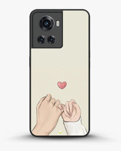 Pinky Promise Heart Phone Case - Warm Beige Art Print for iPhone, Samsung, Pixel, OnePlus & Vivo