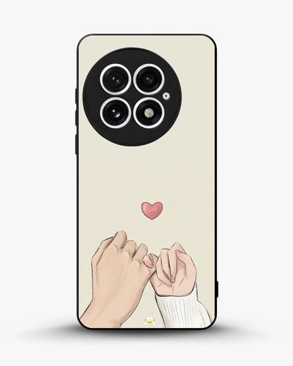 Pinky Promise Heart Phone Case - Warm Beige Art Print for iPhone, Samsung, Pixel, OnePlus & Vivo