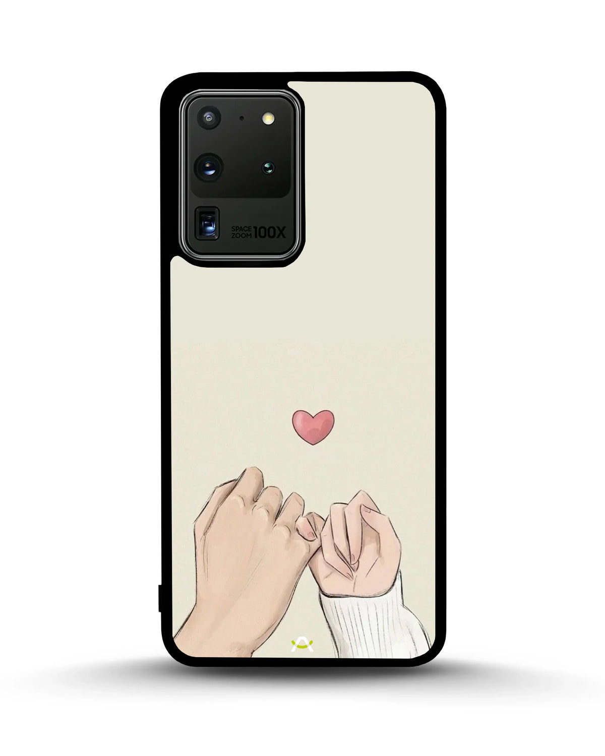 Pinky Promise Heart Phone Case - Warm Beige Art Print for iPhone, Samsung, Pixel, OnePlus & Vivo