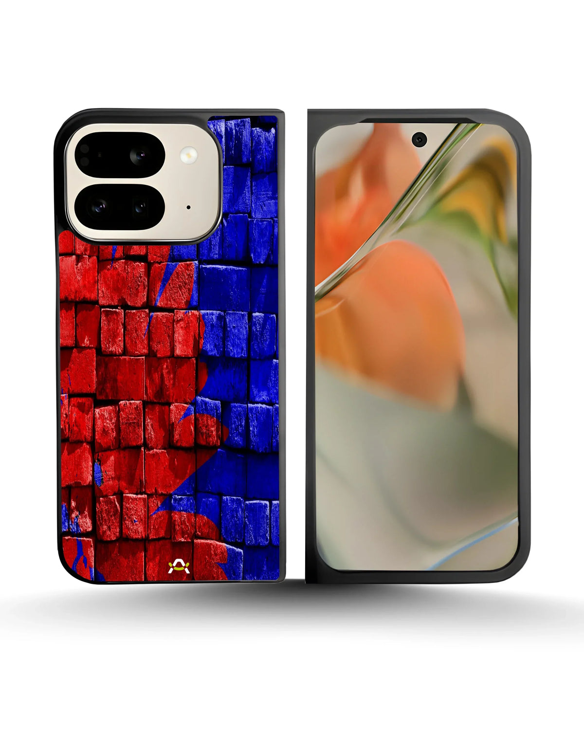Red & Blue Painted Bricks Phone Case - Bold Street Wall Print for iPhone, Samsung, Pixel, OnePlus & Vivo