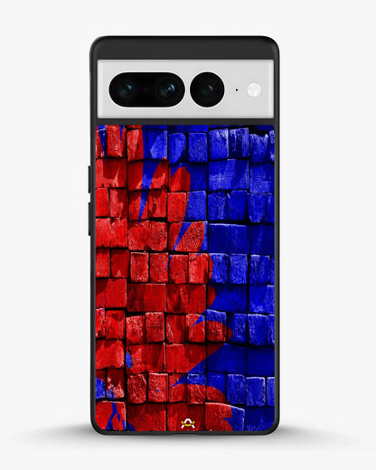 Red & Blue Painted Bricks Phone Case - Bold Street Wall Print for iPhone, Samsung, Pixel, OnePlus & Vivo