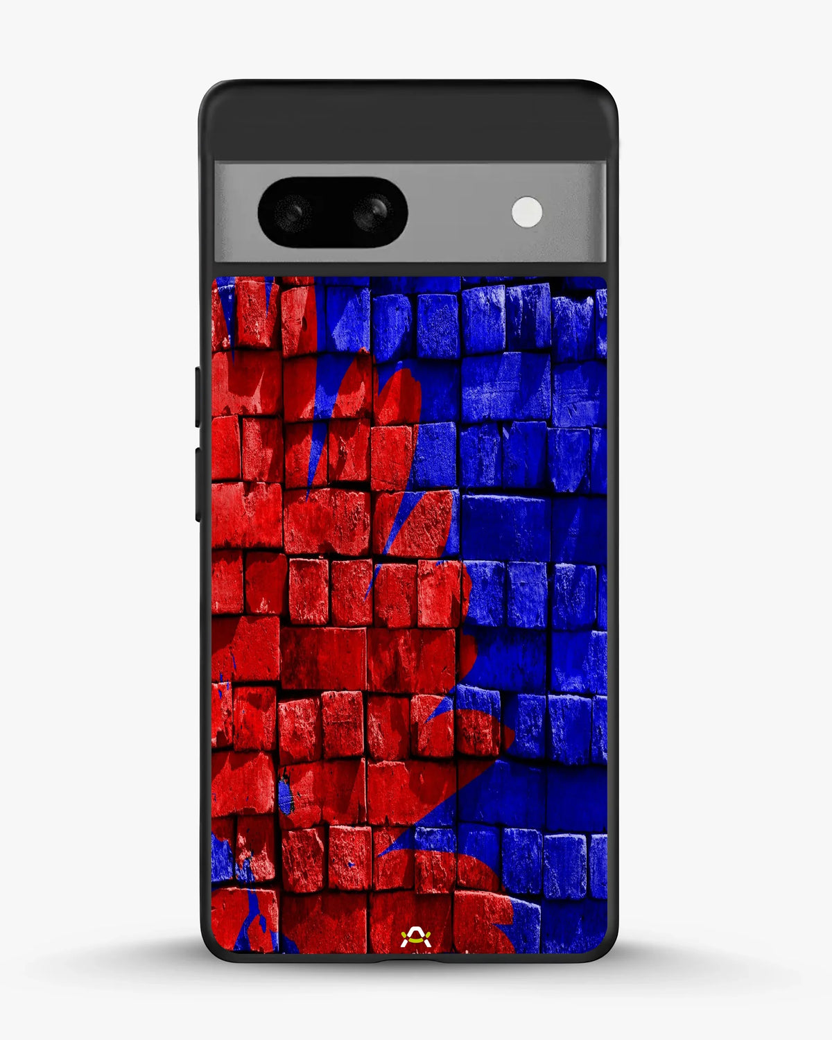Red & Blue Painted Bricks Phone Case - Bold Street Wall Print for iPhone, Samsung, Pixel, OnePlus & Vivo