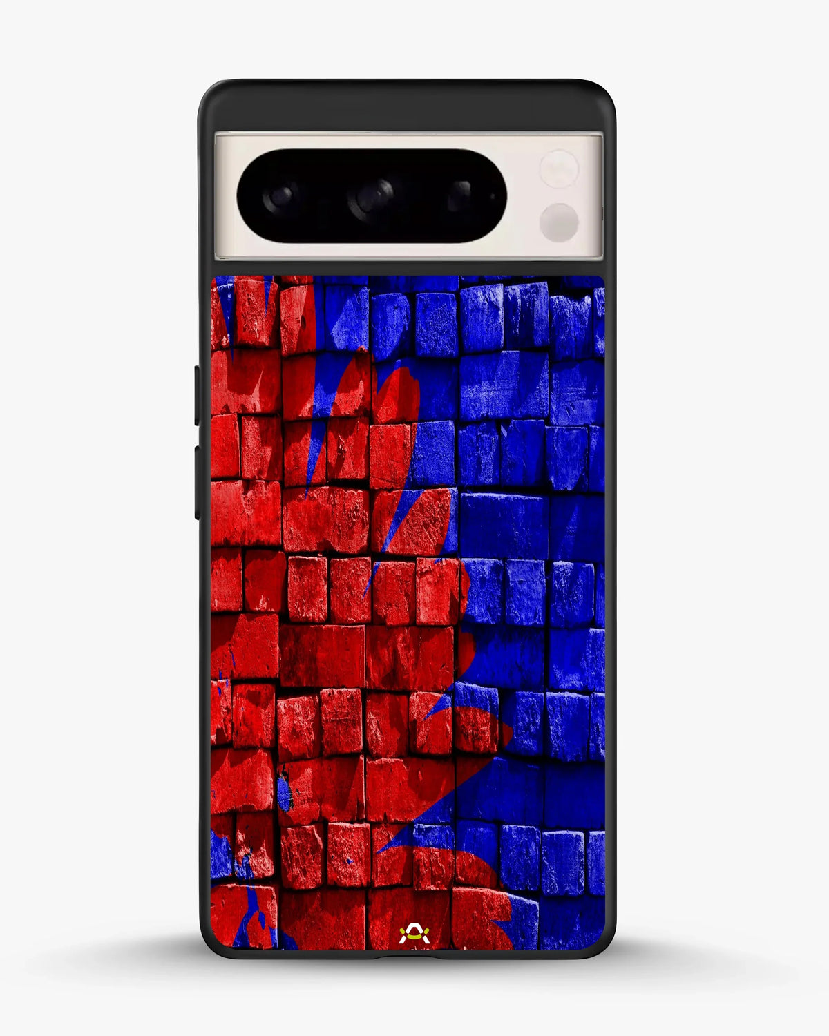 Red & Blue Painted Bricks Phone Case - Bold Street Wall Print for iPhone, Samsung, Pixel, OnePlus & Vivo