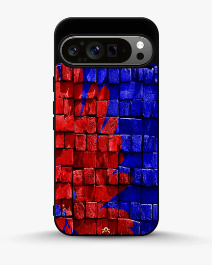 Red & Blue Painted Bricks Phone Case - Bold Street Wall Print for iPhone, Samsung, Pixel, OnePlus & Vivo