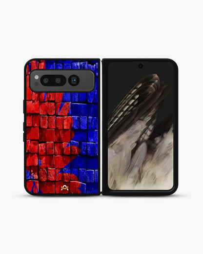 Red & Blue Painted Bricks Phone Case - Bold Street Wall Print for iPhone, Samsung, Pixel, OnePlus & Vivo