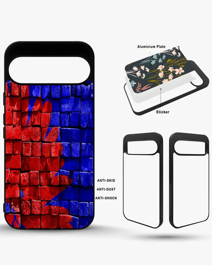 Red & Blue Painted Bricks Phone Case - Bold Street Wall Print for iPhone, Samsung, Pixel, OnePlus & Vivo