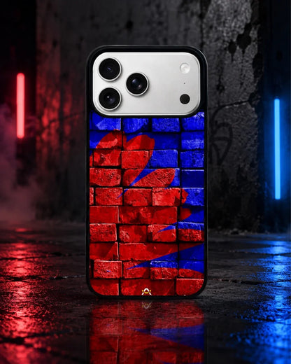 Red & Blue Painted Bricks Phone Case - Bold Street Wall Print for iPhone, Samsung, Pixel, OnePlus & Vivo