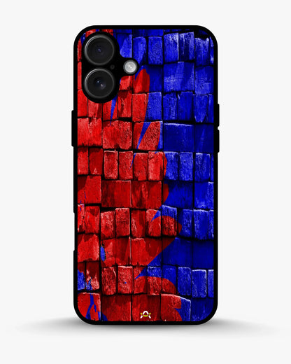Red & Blue Painted Bricks Phone Case - Bold Street Wall Print for iPhone, Samsung, Pixel, OnePlus & Vivo