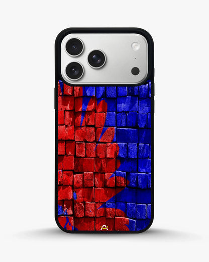 Red & Blue Painted Bricks Phone Case - Bold Street Wall Print for iPhone, Samsung, Pixel, OnePlus & Vivo
