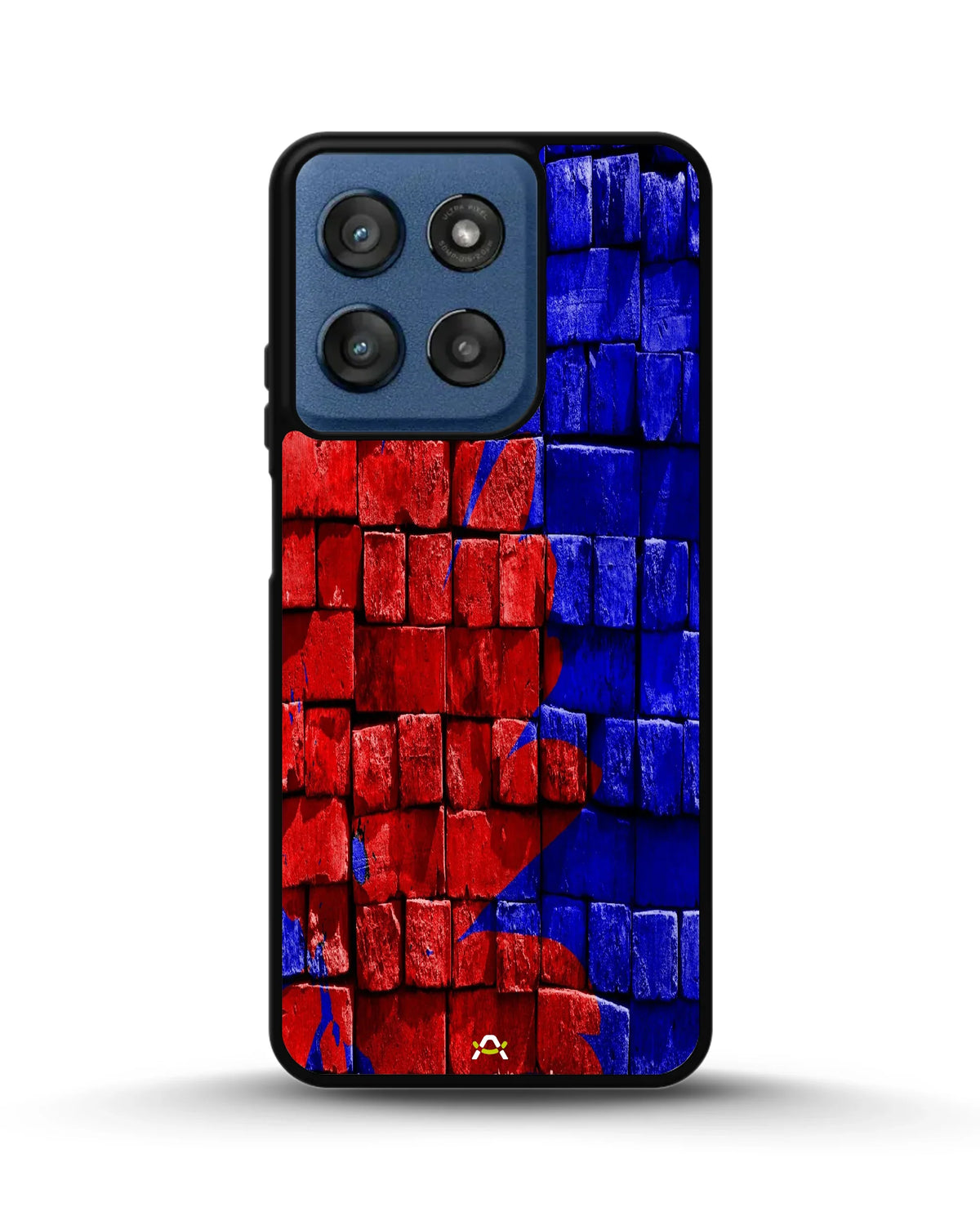 Red & Blue Painted Bricks Phone Case - Bold Street Wall Print for iPhone, Samsung, Pixel, OnePlus & Vivo