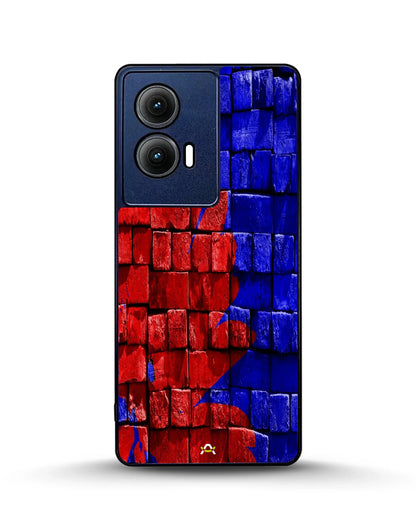 Red & Blue Painted Bricks Phone Case - Bold Street Wall Print for iPhone, Samsung, Pixel, OnePlus & Vivo