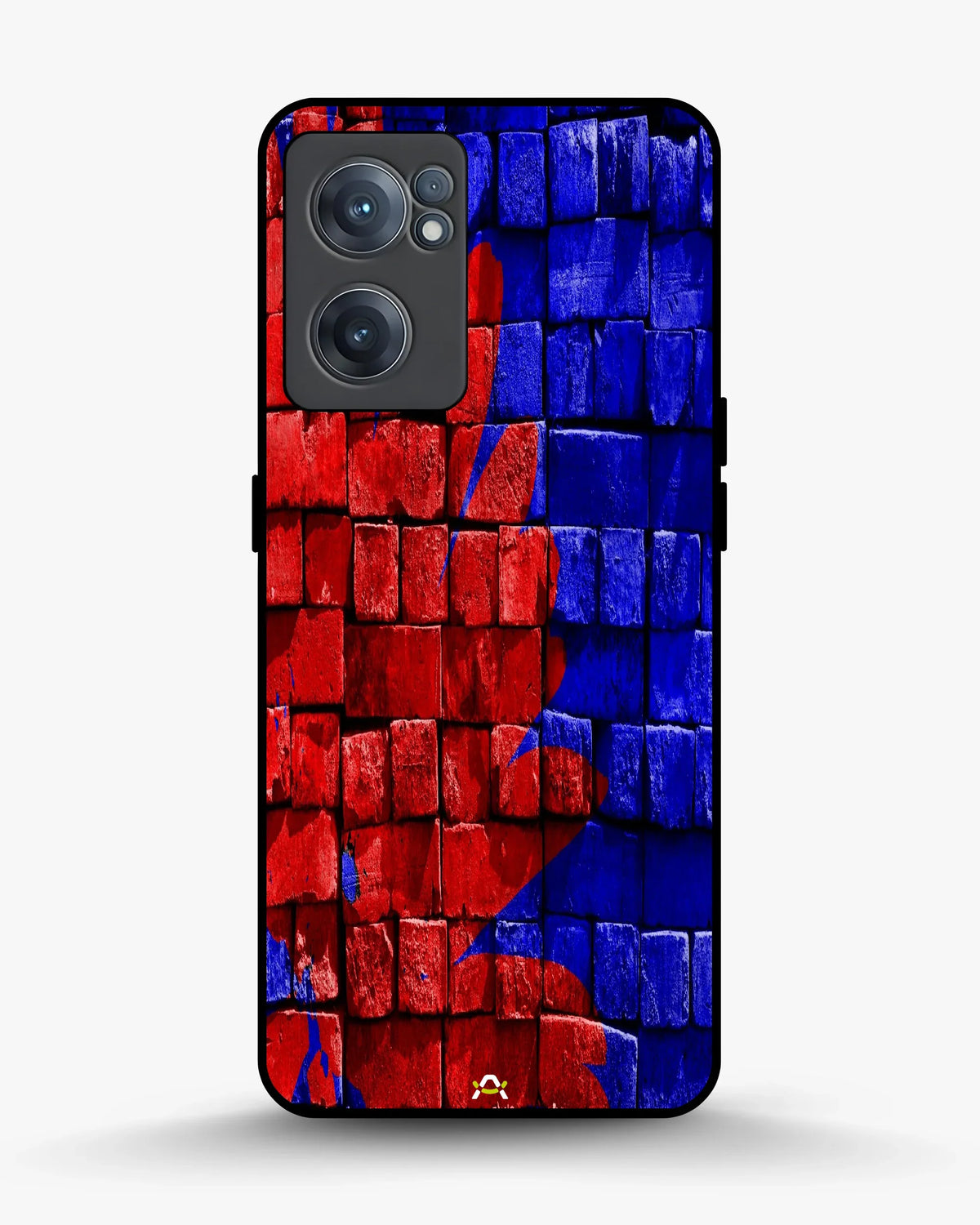 Red & Blue Painted Bricks Phone Case - Bold Street Wall Print for iPhone, Samsung, Pixel, OnePlus & Vivo