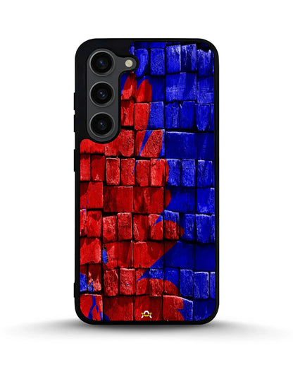 Red & Blue Painted Bricks Phone Case - Bold Street Wall Print for iPhone, Samsung, Pixel, OnePlus & Vivo