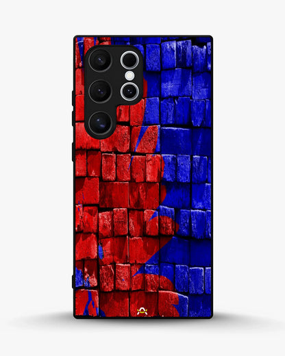 Red & Blue Painted Bricks Phone Case - Bold Street Wall Print for iPhone, Samsung, Pixel, OnePlus & Vivo
