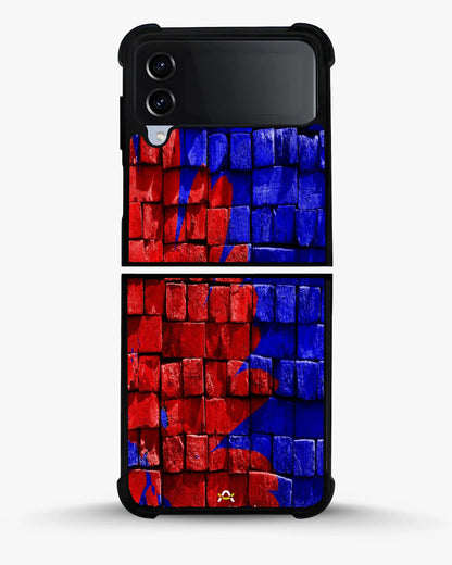 Red & Blue Painted Bricks Phone Case - Bold Street Wall Print for iPhone, Samsung, Pixel, OnePlus & Vivo