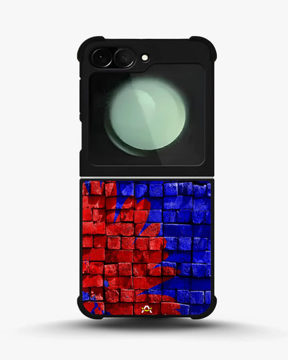 Red & Blue Painted Bricks Phone Case - Bold Street Wall Print for iPhone, Samsung, Pixel, OnePlus & Vivo