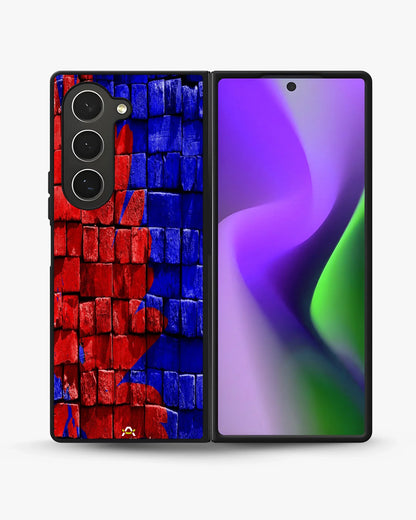 Red & Blue Painted Bricks Phone Case - Bold Street Wall Print for iPhone, Samsung, Pixel, OnePlus & Vivo