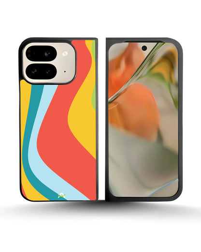 Retro Wavy Stripes Phone Case - Multicolor 70s Print for iPhone, Samsung, Pixel, OnePlus & Vivo