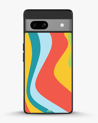 Retro Wavy Stripes Phone Case - Multicolor 70s Print for iPhone, Samsung, Pixel, OnePlus & Vivo
