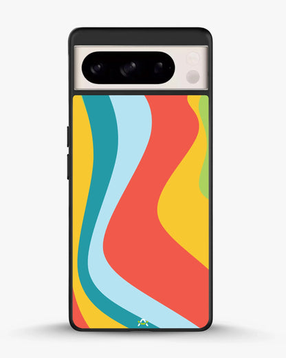 Retro Wavy Stripes Phone Case - Multicolor 70s Print for iPhone, Samsung, Pixel, OnePlus & Vivo