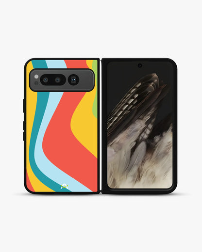 Retro Wavy Stripes Phone Case - Multicolor 70s Print for iPhone, Samsung, Pixel, OnePlus & Vivo