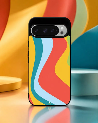 Retro Wavy Stripes Phone Case - Multicolor 70s Print for iPhone, Samsung, Pixel, OnePlus & Vivo