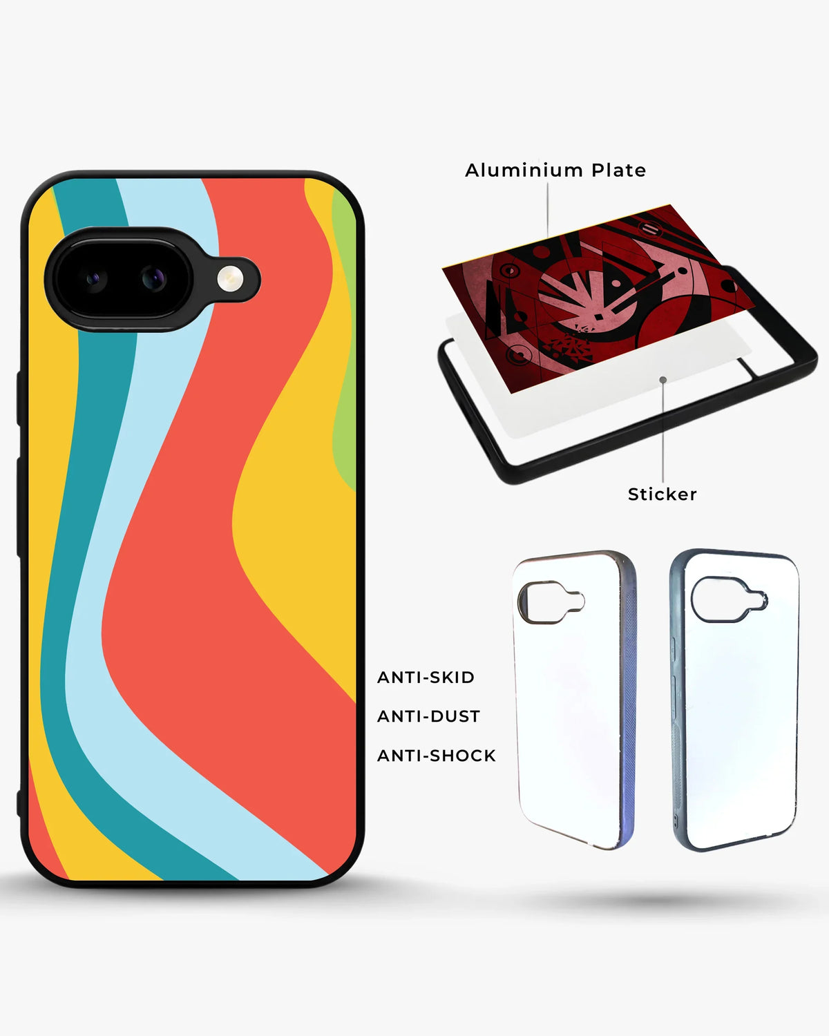 Retro Wavy Stripes Phone Case - Multicolor 70s Print for iPhone, Samsung, Pixel, OnePlus & Vivo