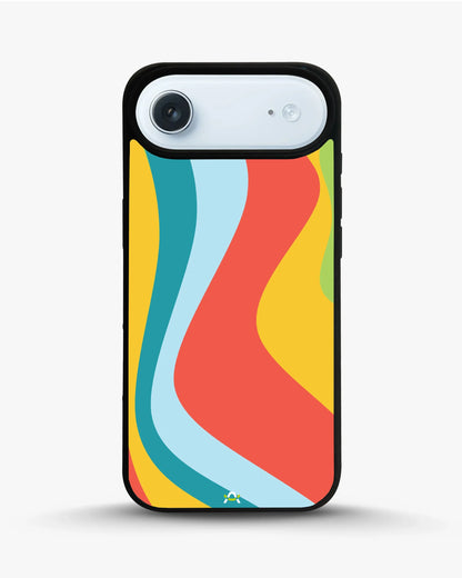 Retro Wavy Stripes Phone Case - Multicolor 70s Print for iPhone, Samsung, Pixel, OnePlus & Vivo