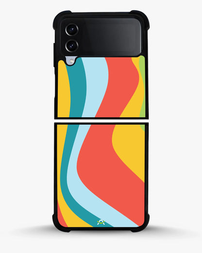 Retro Wavy Stripes Phone Case - Multicolor 70s Print for iPhone, Samsung, Pixel, OnePlus & Vivo