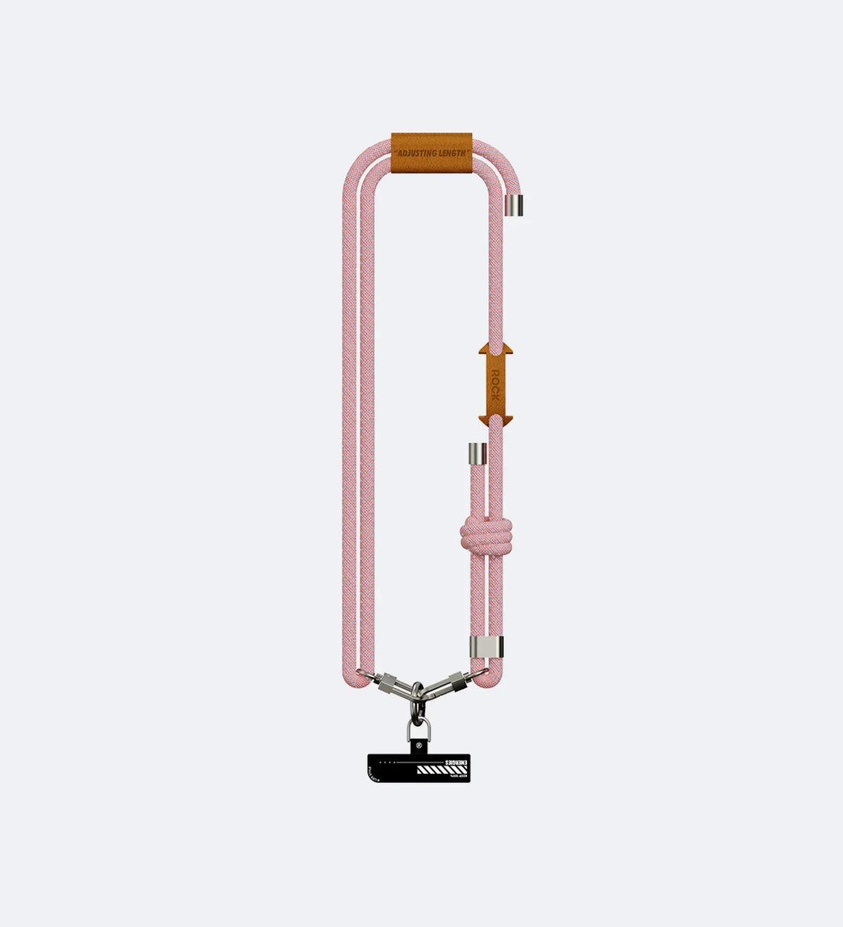 Glow-in-the-Dark Phone Lanyard – Fluorescent Pink, Adjustable Neck & Wrist Strap for All Phones.