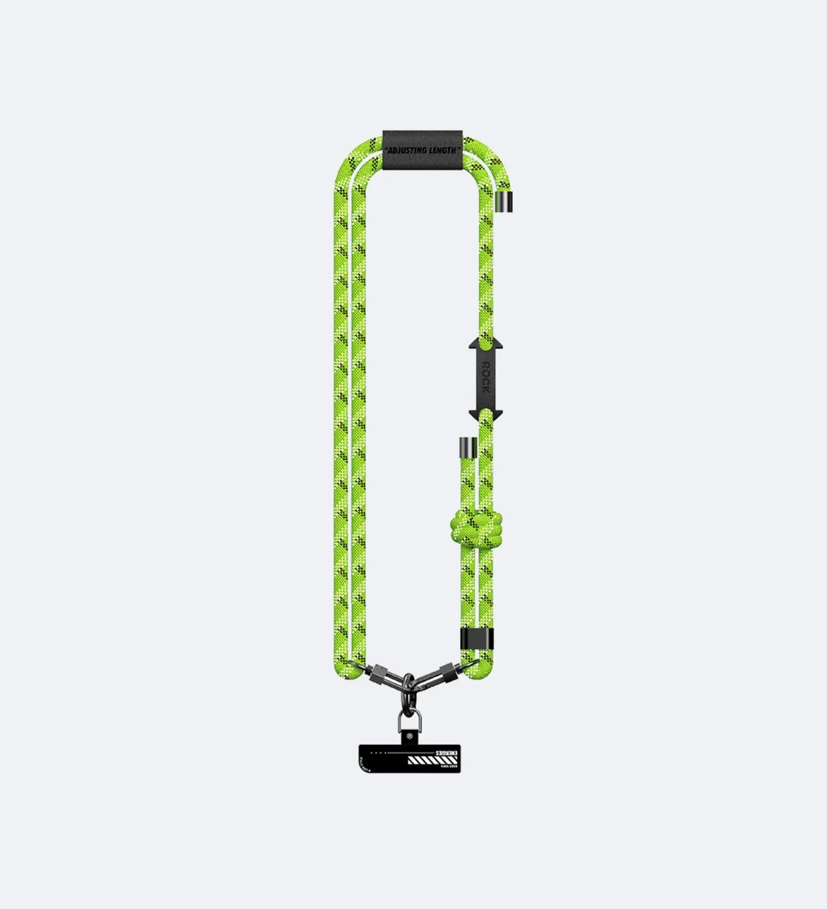 Glow-in-the-Dark Phone Lanyard – Green, Adjustable Neck & Wrist Strap for All Phones