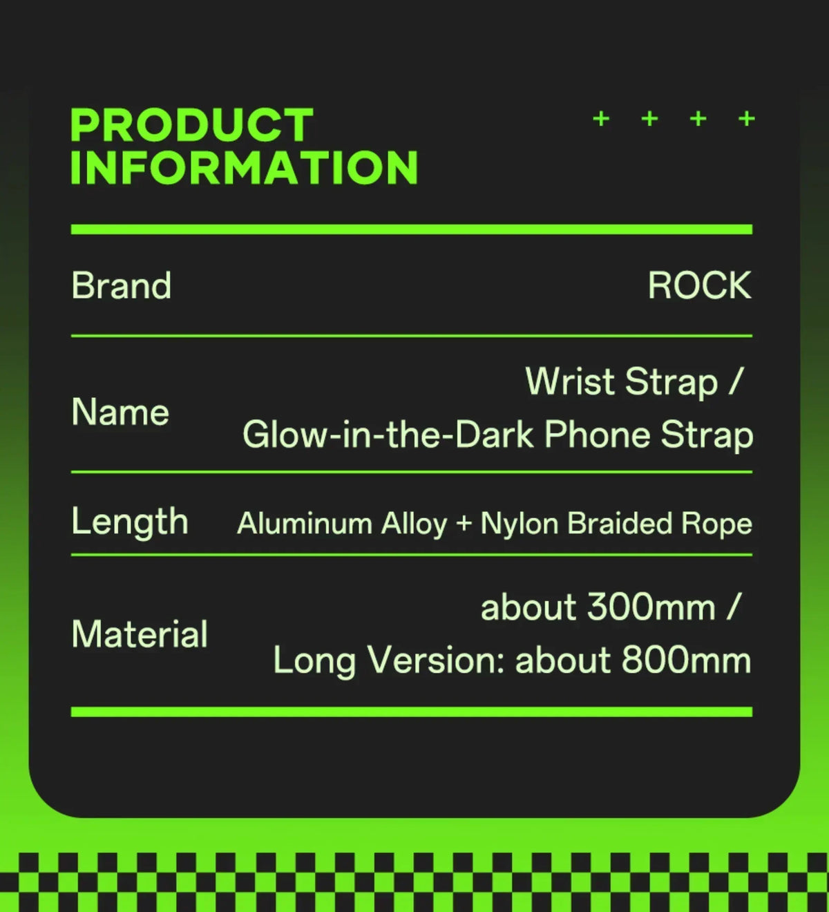 8mm Glow-in-the-Dark Phone Lanyard – Blue, Adjustable Neck & Wrist Strap for All Phones
