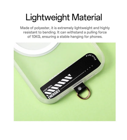 Glow-in-the-Dark Phone Lanyard – Green, Adjustable Neck & Wrist Strap for All Phones