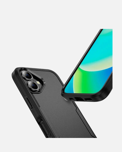 Rugged ArmorShield Case – iPhone 16 Series – Matte Black – Military-Grade Drop Protection