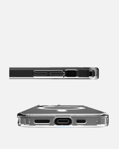 MagClear ShockGuard Case for iPhone 16 Pro Max – Transparent with White Reinforced Edges