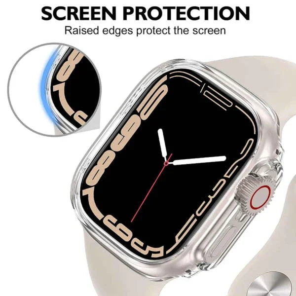 Clear Hybrid Bumper Case for Apple Watch Ultra 49mm – Shockproof Transparent Cover