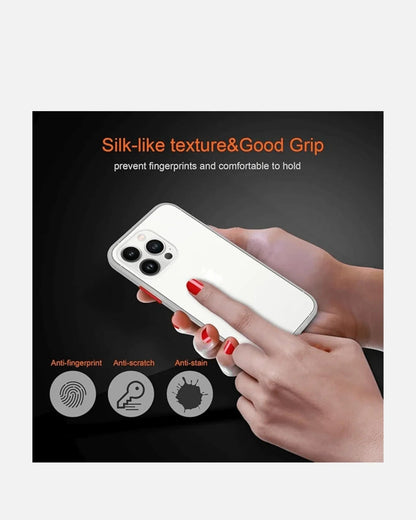 Matte Armor Case with Soft Edge Grip – iPhone 12/13/14/15 Series – Clear – Military-Grade Shockproof Protection