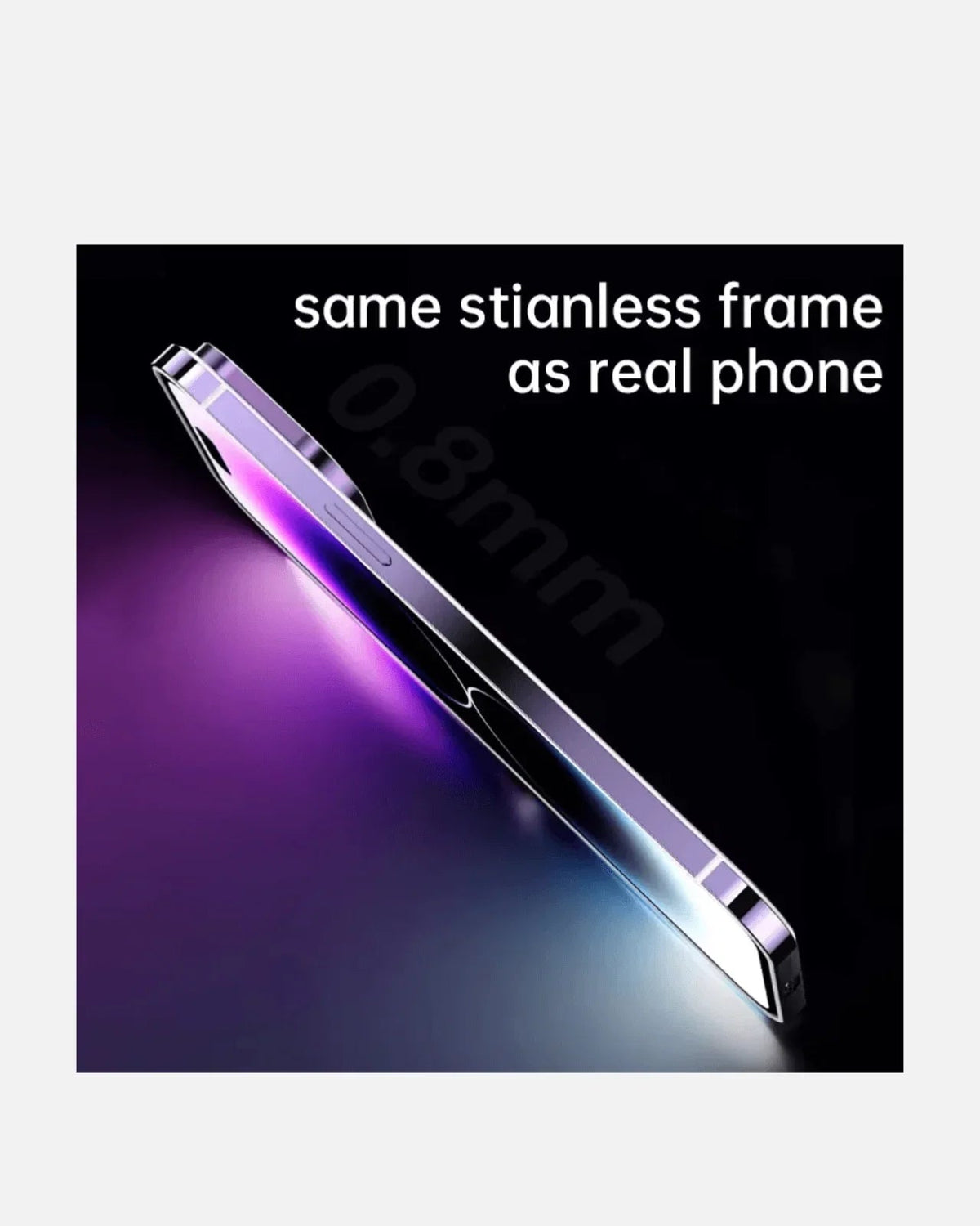Stainless Steel Frame - MagSafe Case for iPhone 15 Pro & Pro Max