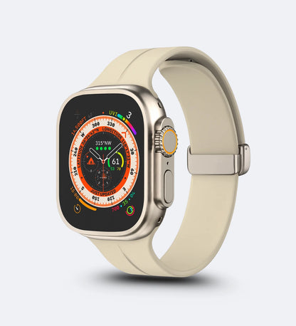 Silicone Magnetic Buckle Apple Watch Band – Starlight