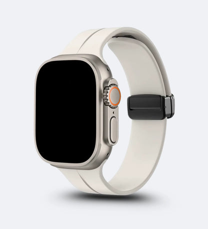 Silicone Magnetic Buckle Apple Watch Band – Starlight