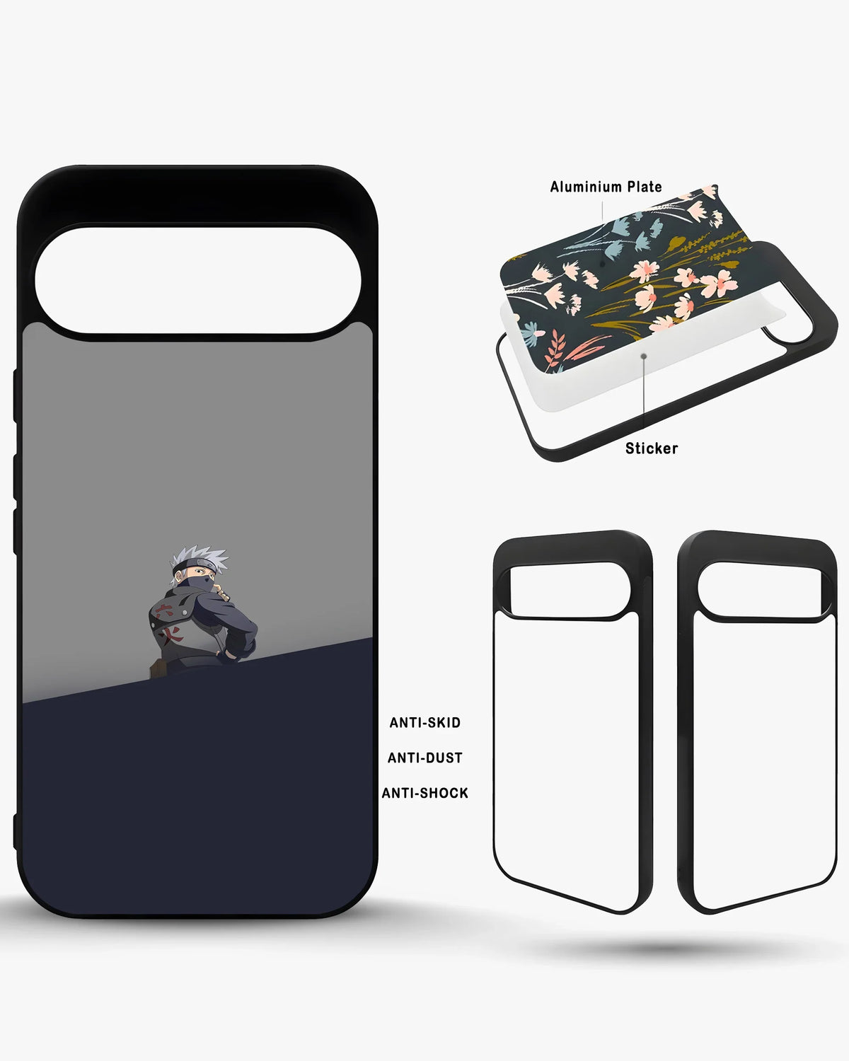 Stealth Ninja Warrior Phone Case - Gray & Navy Print for iPhone, Samsung, Pixel, OnePlus & Vivo