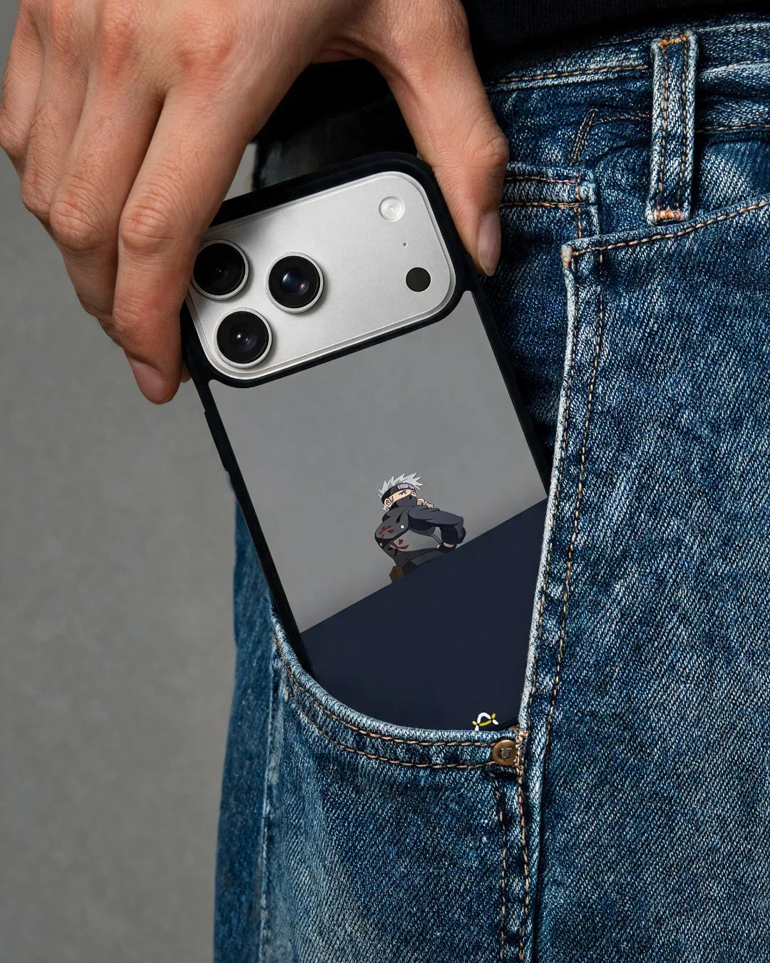 Stealth Ninja Warrior Phone Case - Gray & Navy Print for iPhone, Samsung, Pixel, OnePlus & Vivo