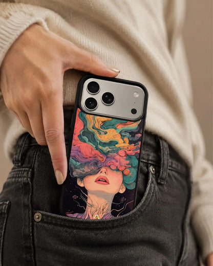 Surreal Portrait Phone Case - Artistic Female Aesthetic Cover for iPhone, Samsung, Pixel, OnePlus & Vivo
